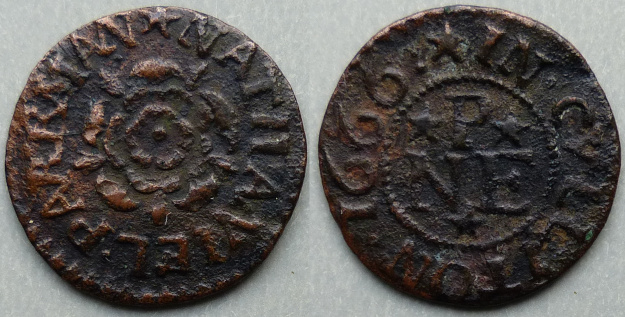 Colyton, Nathaniel Parkman 1666 farthing